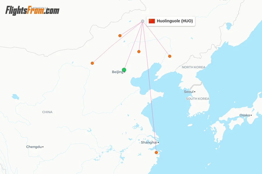 Huolinguole flight map