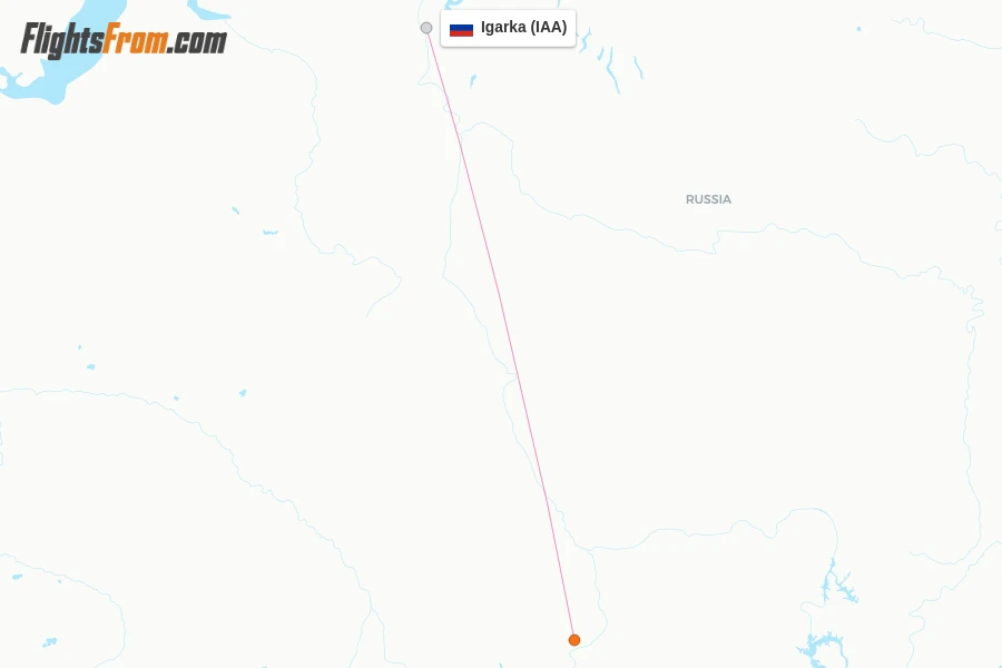 Igarka flight map