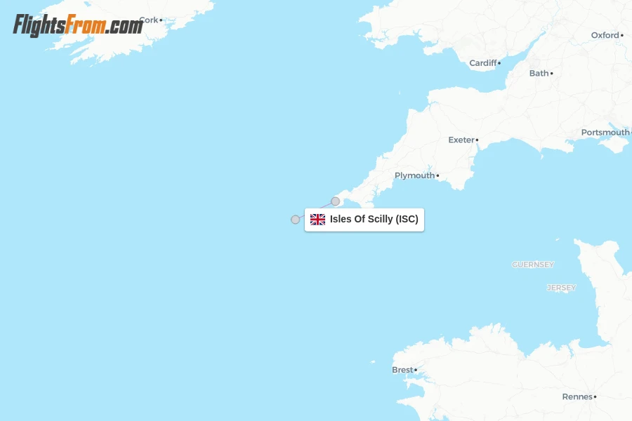 Isles Of Scilly flight map