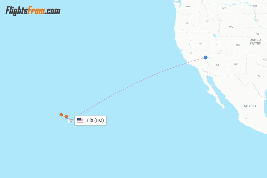Hilo flight map