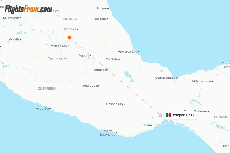 Ixtepec flight map