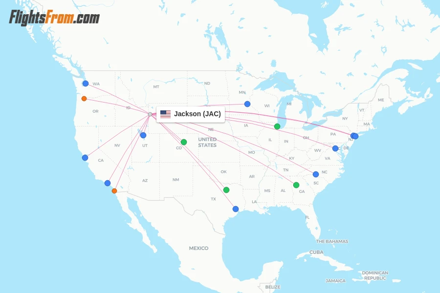 Jackson flight map