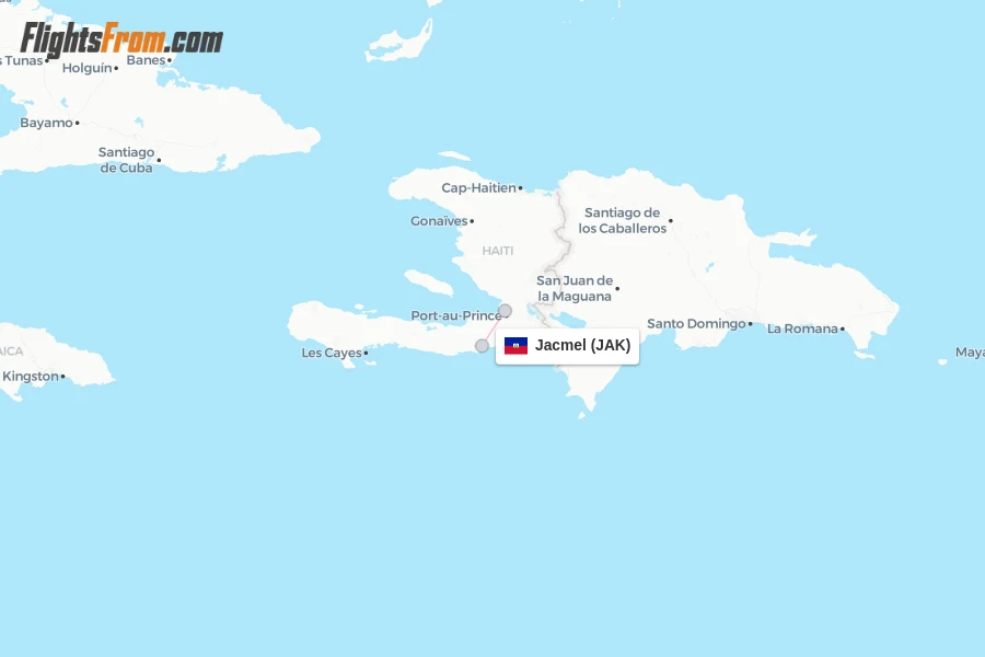 Jacmel flight map
