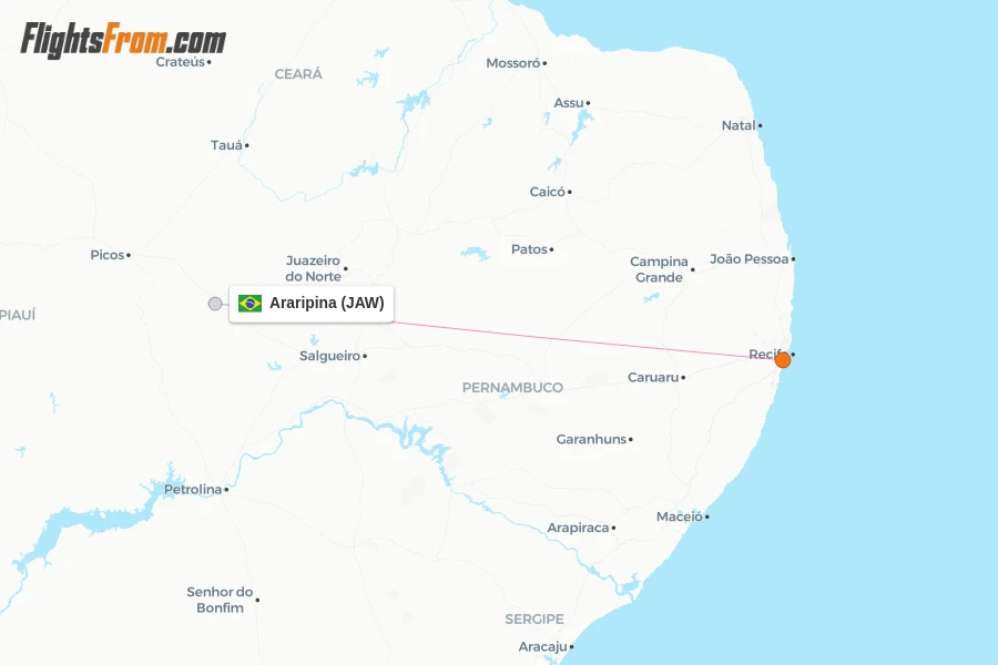 Araripina flight map