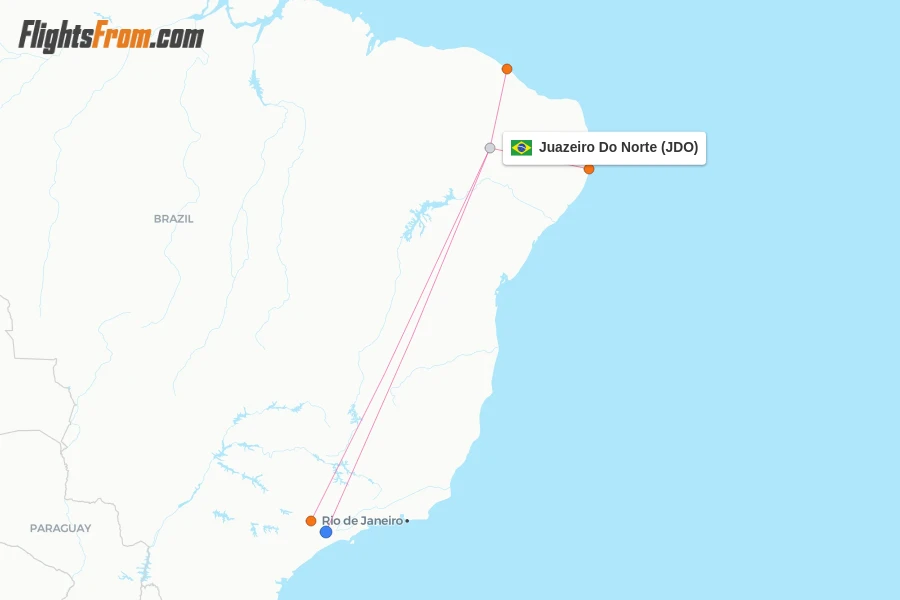 Juazeiro Do Norte flight map
