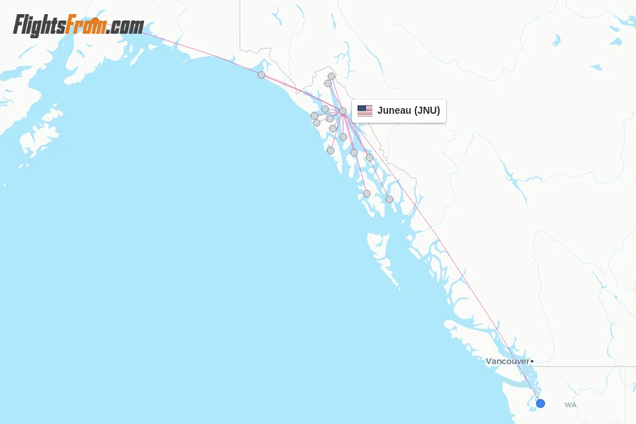 Juneau flight map