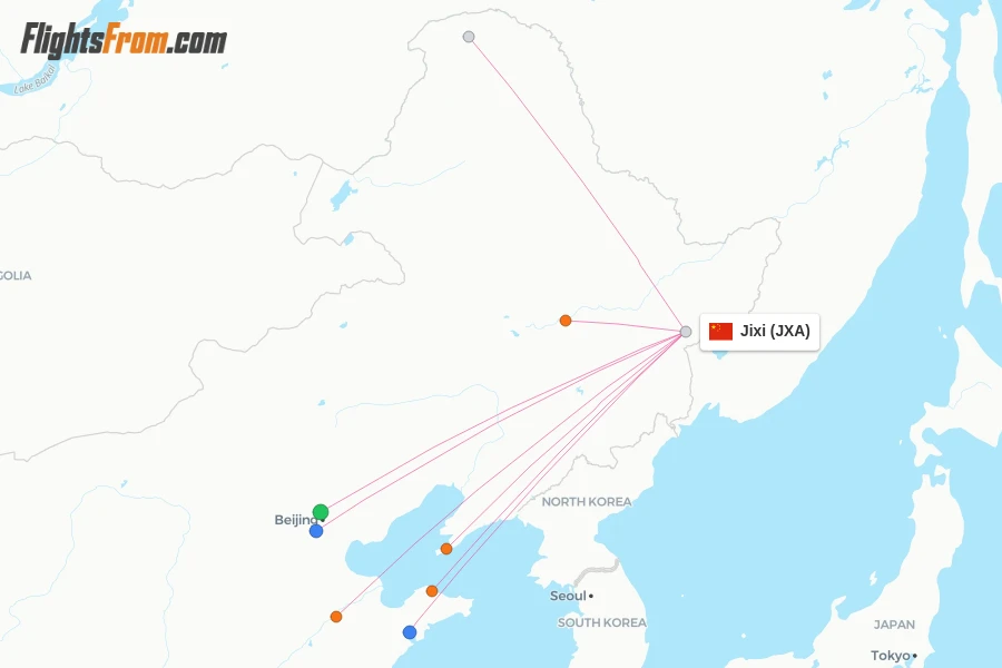 Jixi flight map
