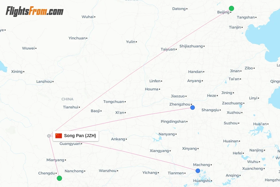 Song Pan flight map