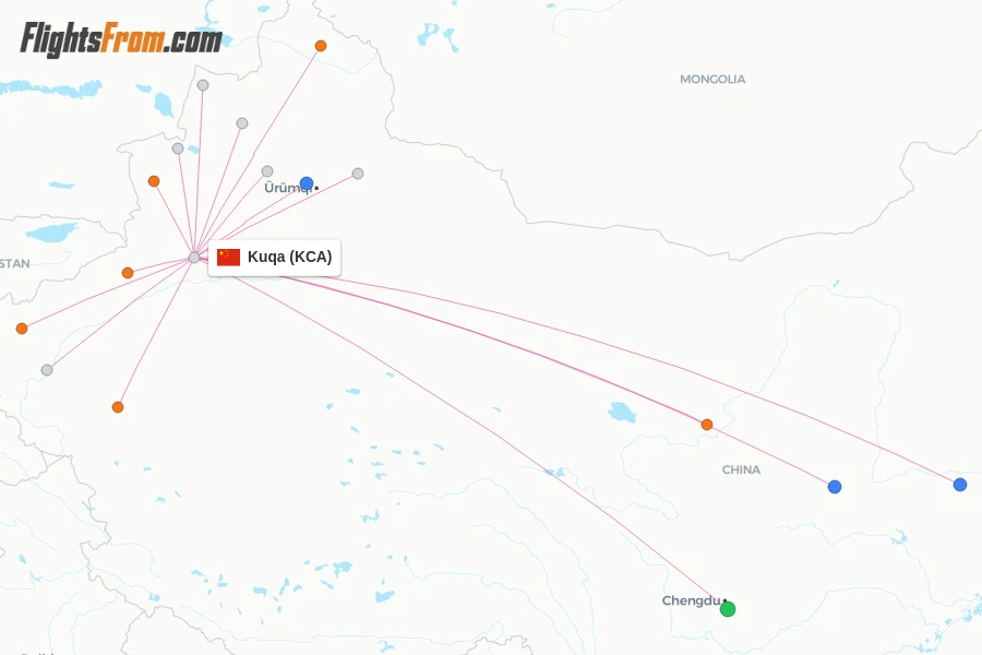 Kuqa flight map
