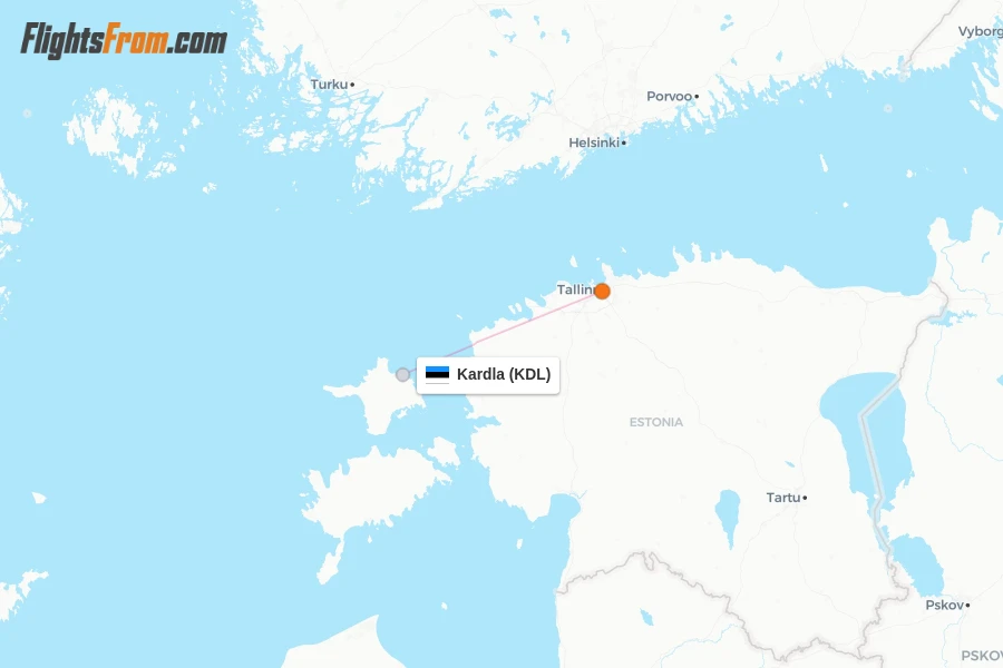 Kardla flight map