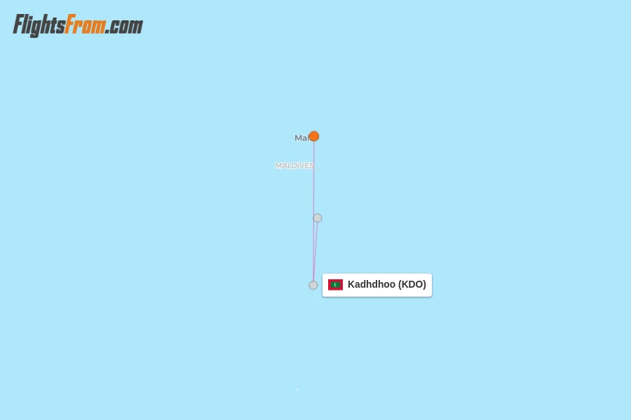 Kadhdhoo flight map