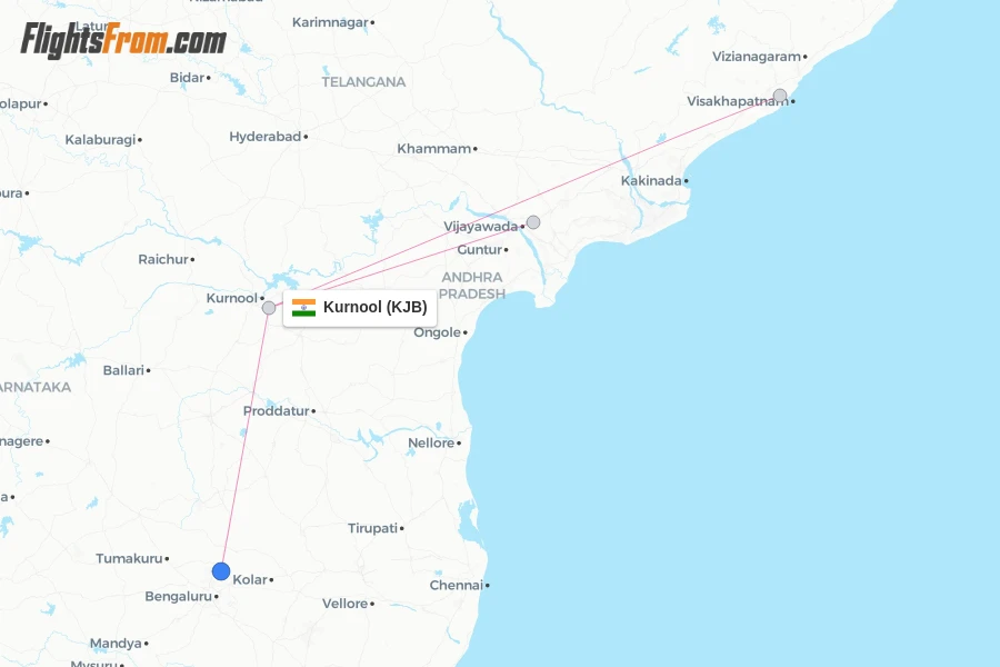 Kurnool flight map