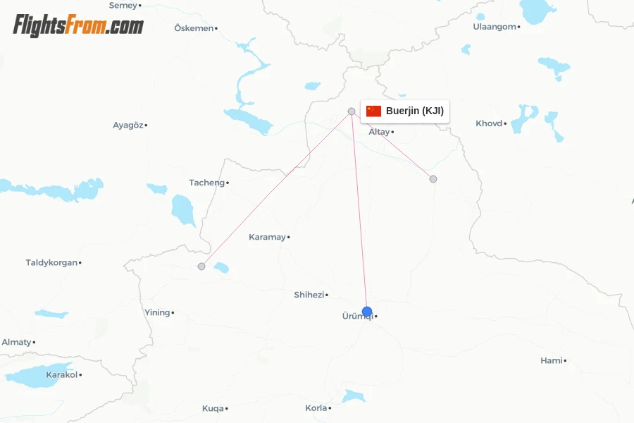 Buerjin flight map