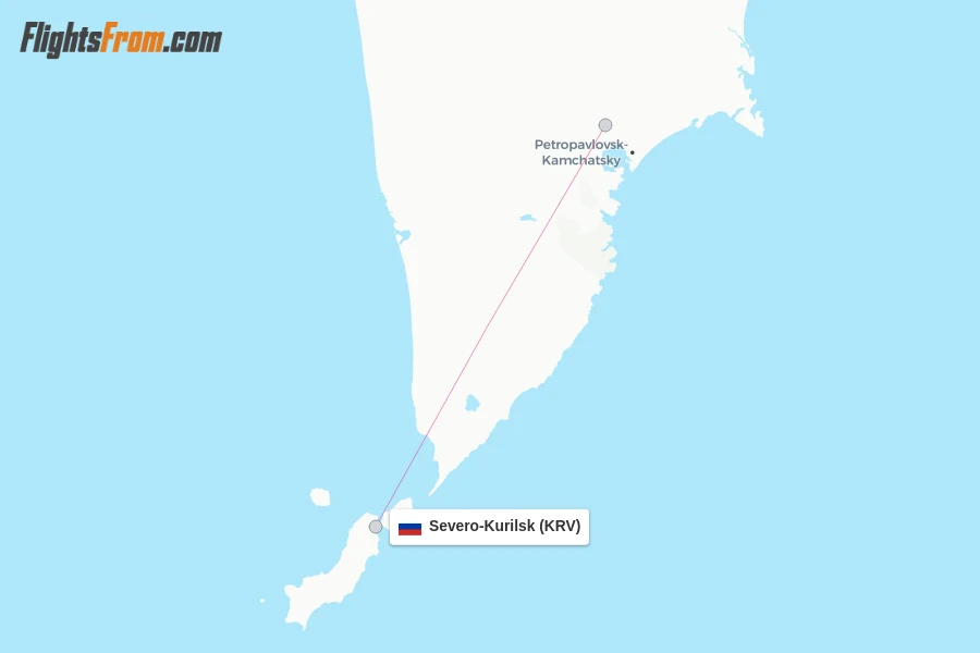 Severo-Kurilsk flight map