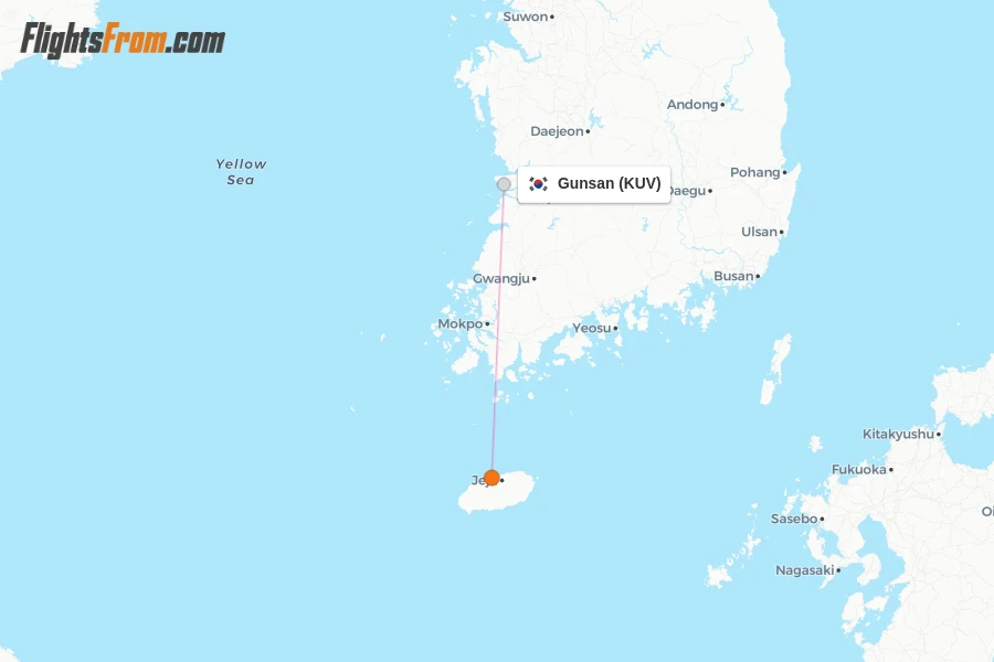 Gunsan flight map
