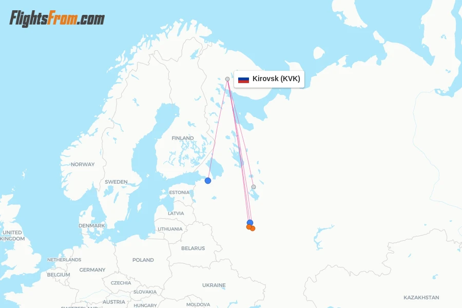 Kirovsk flight map