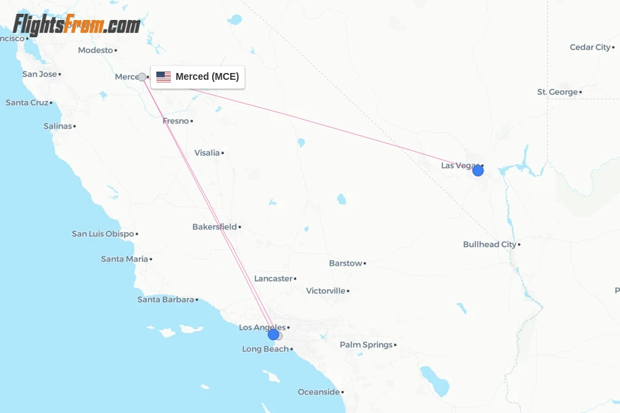 Merced flight map