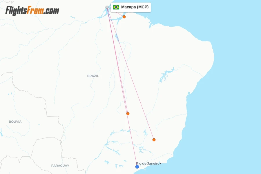 Macapa flight map