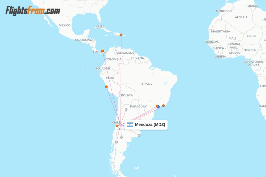 Mendoza flight map
