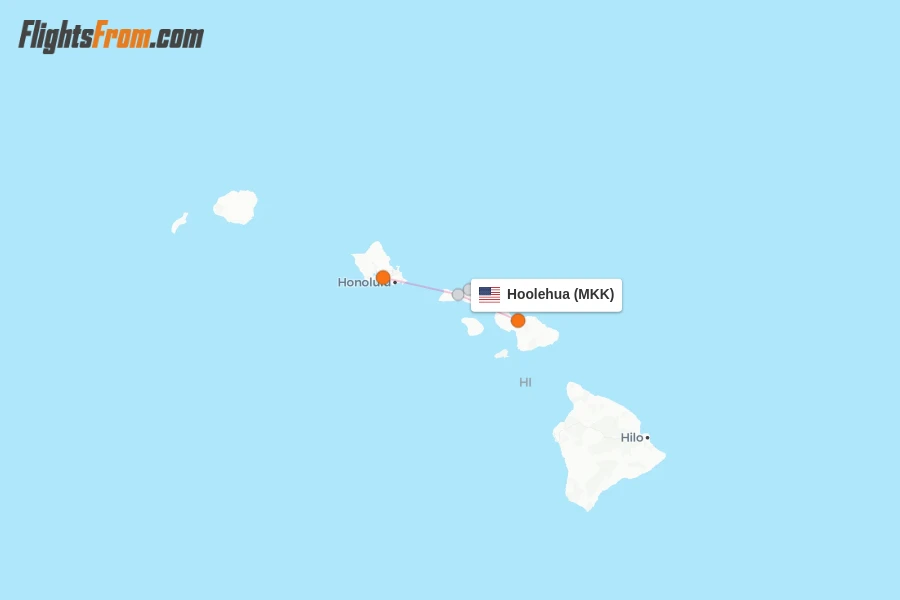 Hoolehua flight map