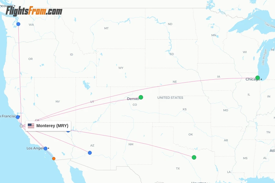 Monterey flight map