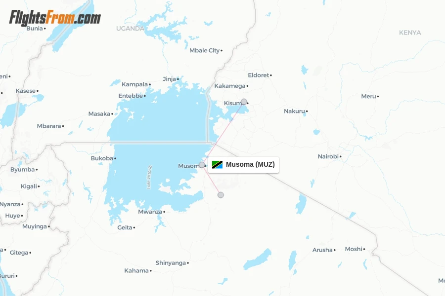 Musoma flight map
