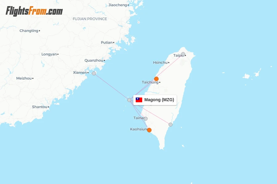 Magong flight map