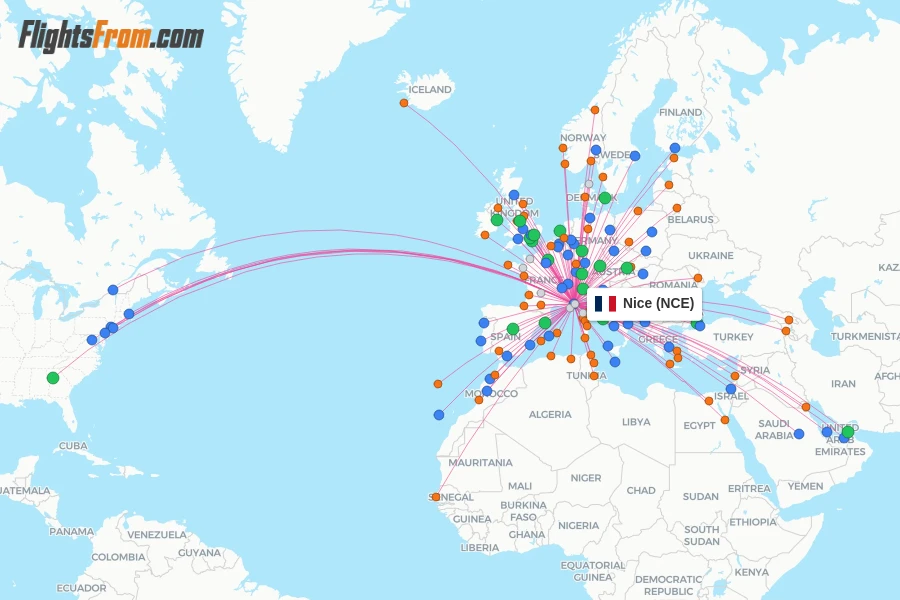 Nice flight map