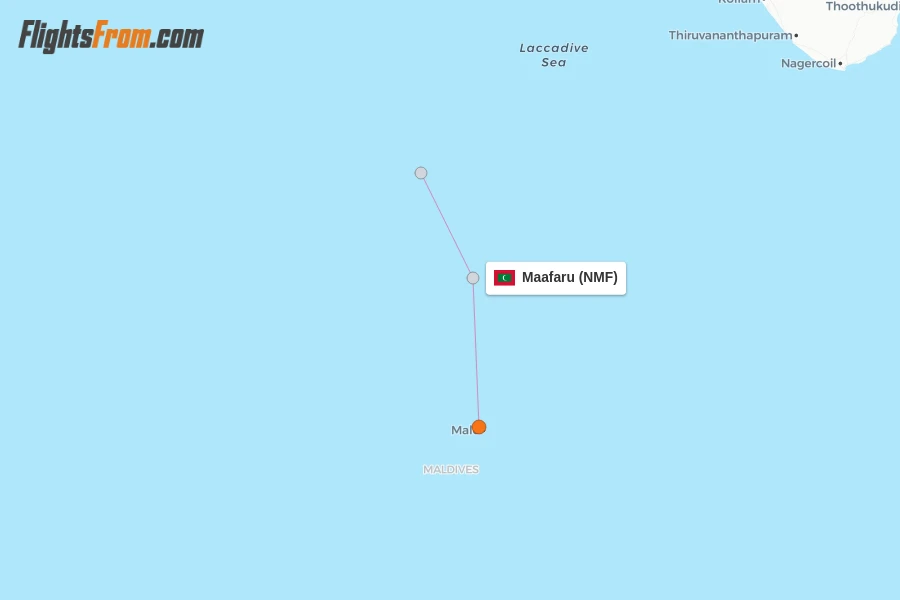 Maafaru flight map