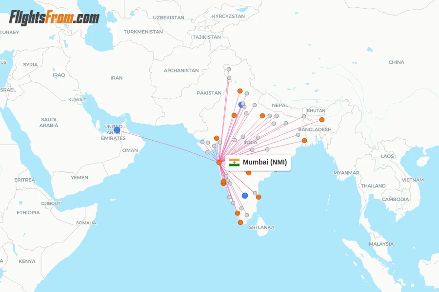 Mumbai flight map