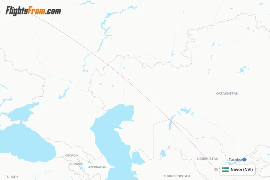 Navoi flight map