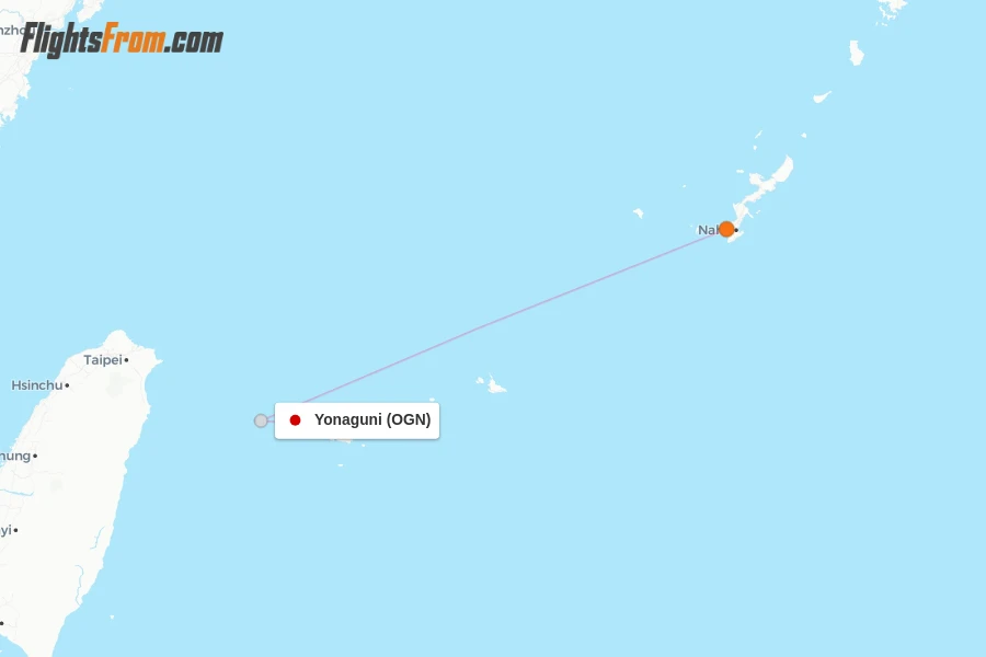 Yonaguni flight map