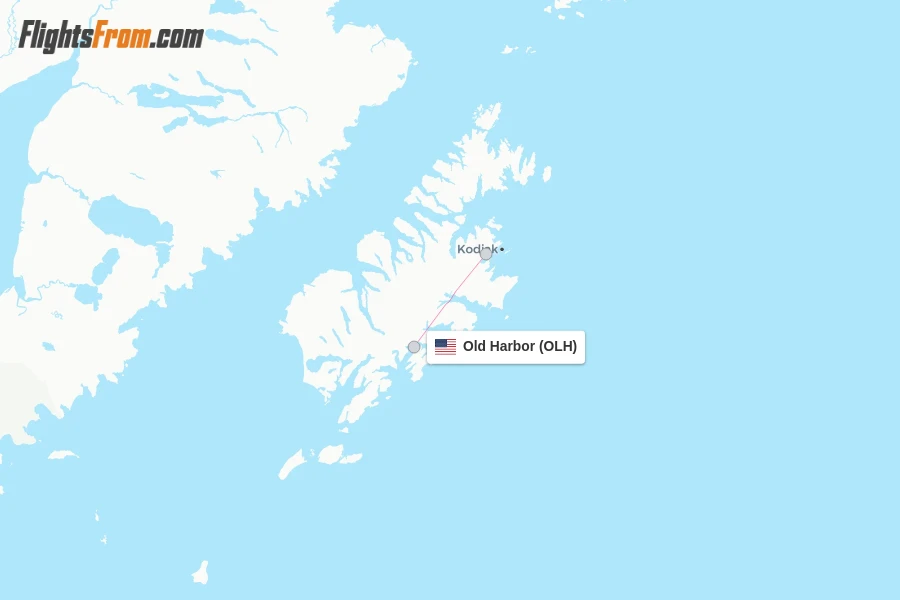 Old Harbor flight map