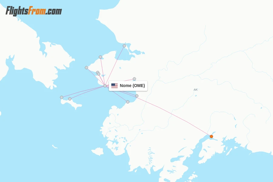 Nome flight map