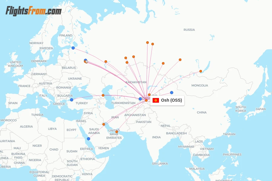 Osh flight map