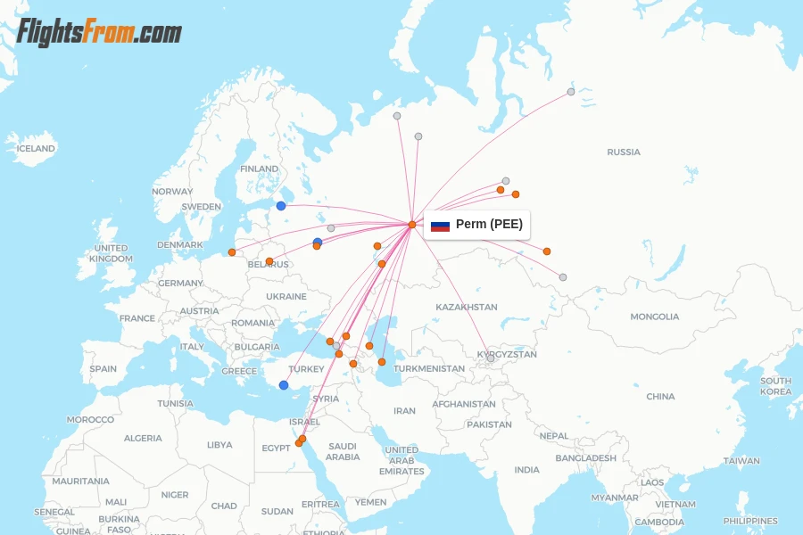 Perm flight map