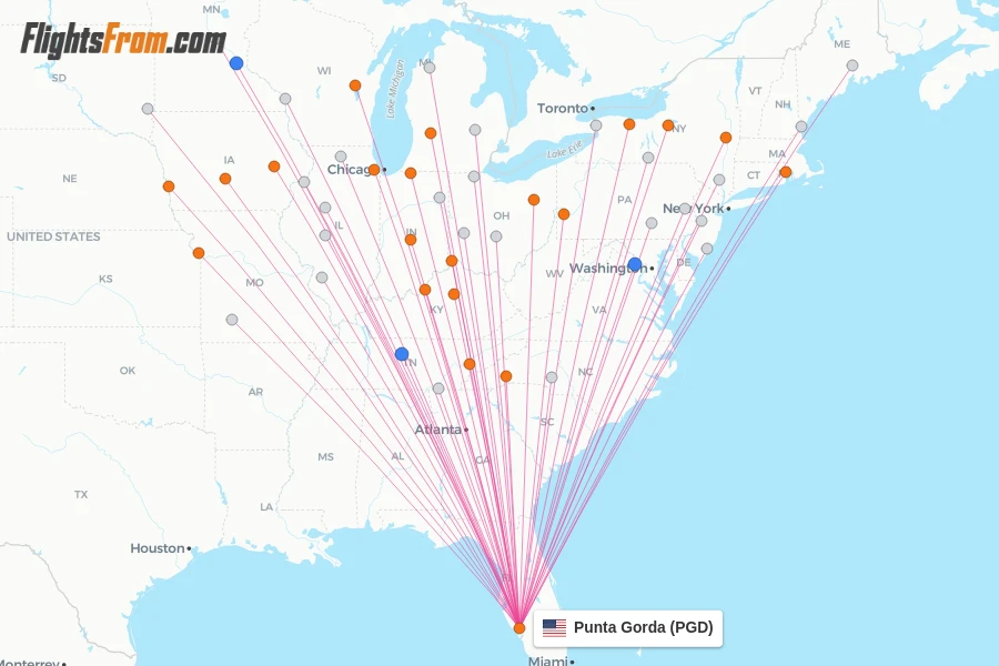 Punta Gorda flight map