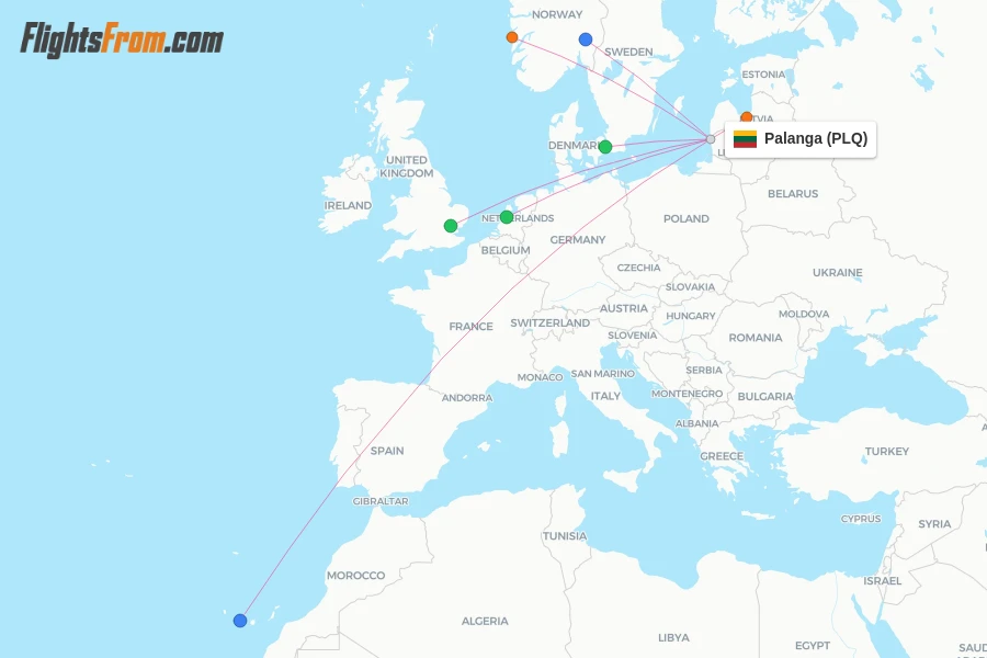 Palanga flight map