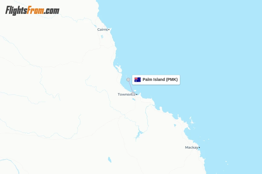 Palm Island flight map