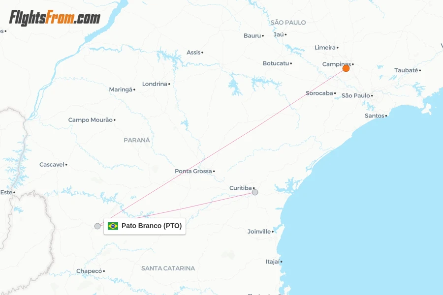 Pato Branco flight map