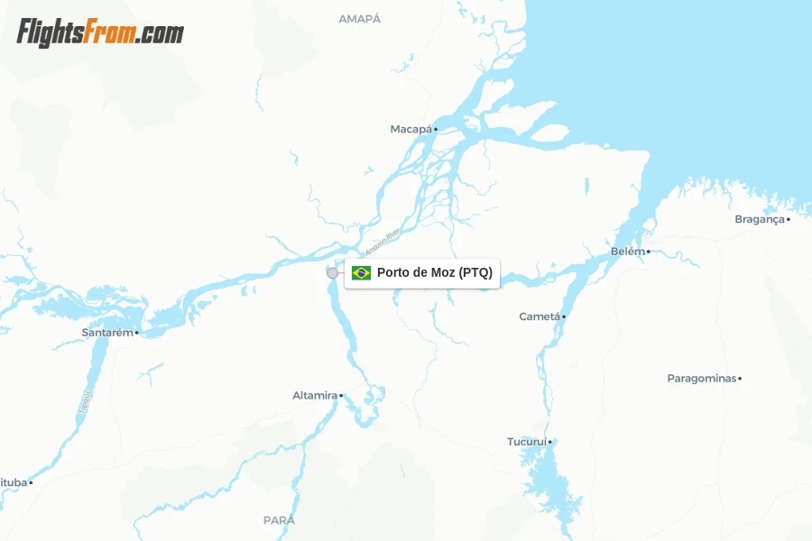 Porto de Moz flight map