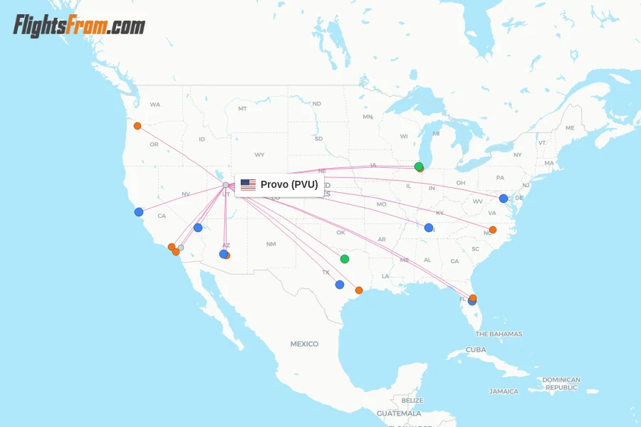 Provo flight map