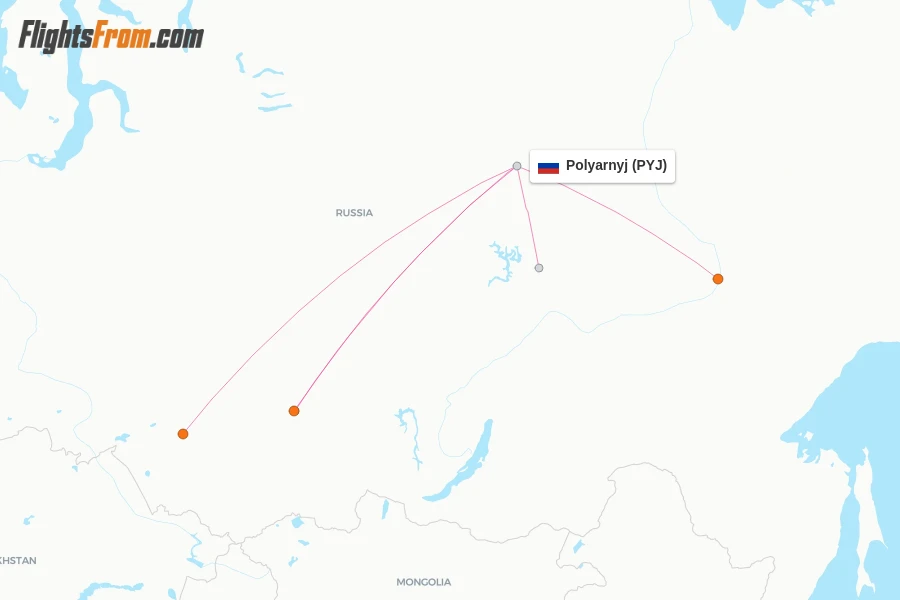 Polyarnyj flight map