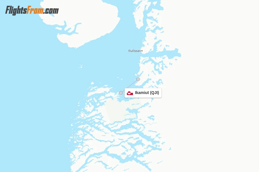 Ikamiut flight map