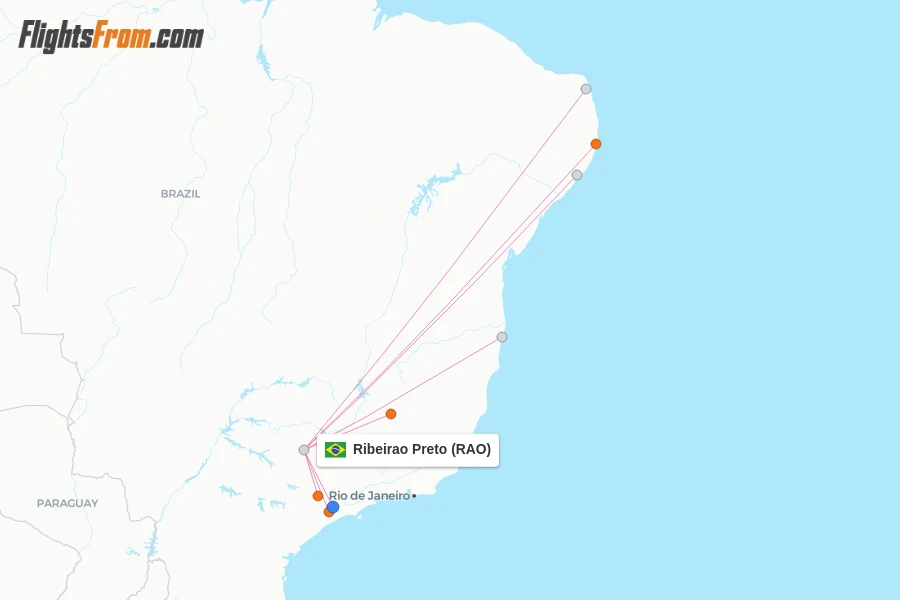 Ribeirao Preto flight map