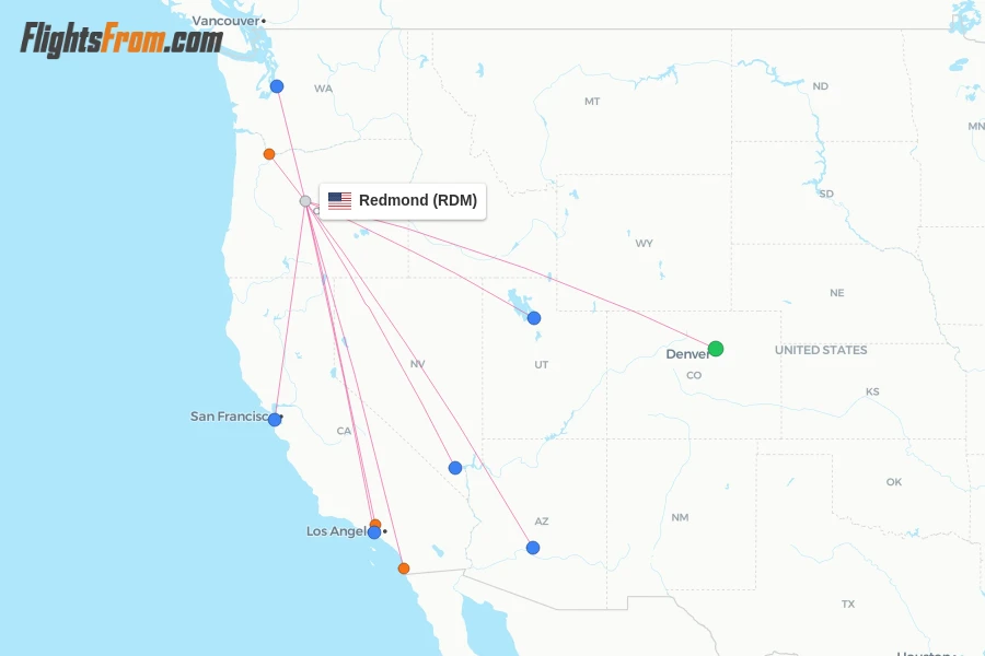 Redmond flight map