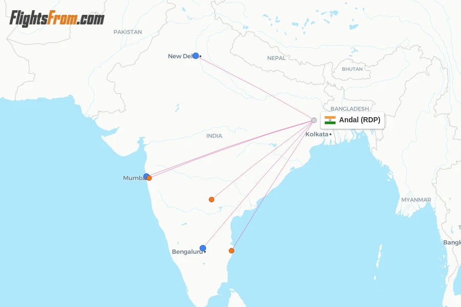 Andal flight map