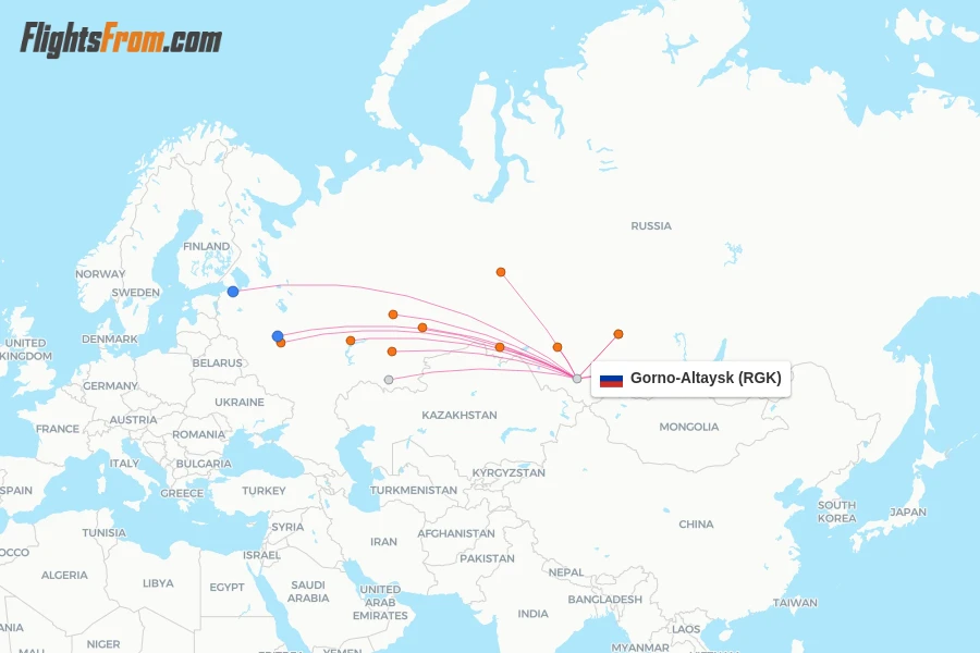 Gorno-Altaysk flight map