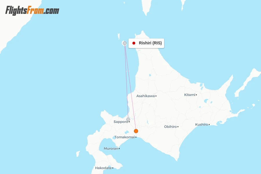 Rishiri flight map
