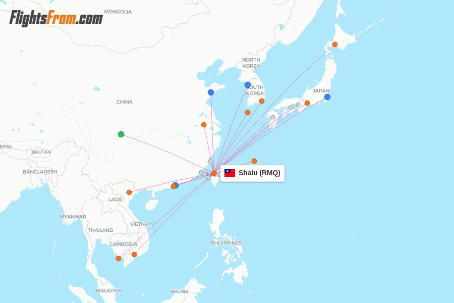 Shalu flight map